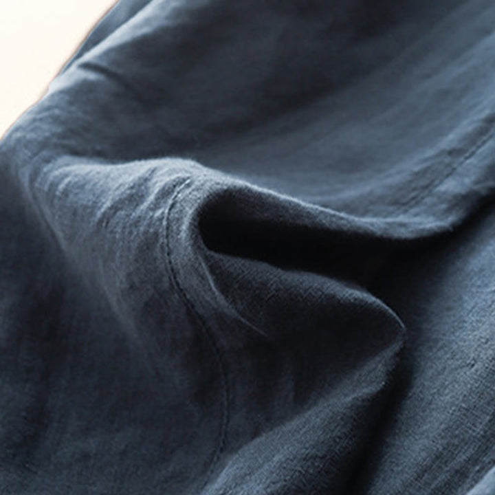 Buddha Stones夏 無地 カジュアル 7-8丈 レースアップ レディース コットンリネン ハーレムパンツ ポケット付き - image 16