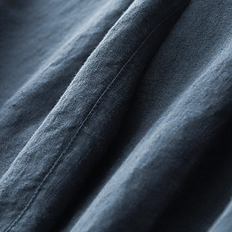 Buddha Stones夏 無地 カジュアル 7-8丈 レースアップ レディース コットンリネン ハーレムパンツ ポケット付き - image 17