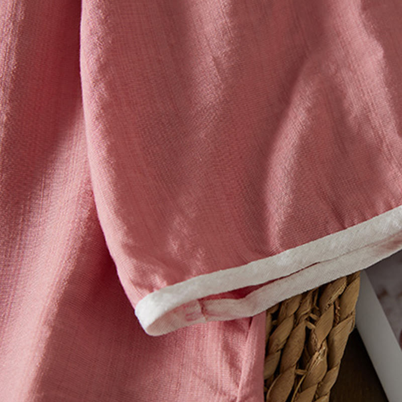 Buddha Stonesカジュアル レディース 花柄 刺繍柄 カエルボタン 斜め襟デザイン 七分袖 コットンリネン シャツ - image 22