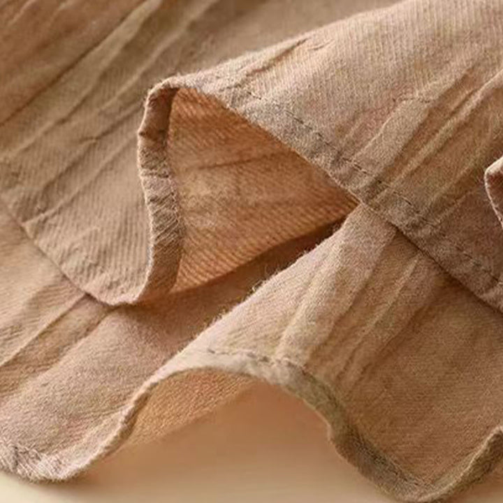 Buddha Stonesカジュアル 無地 ハンドメイド ドローストリング ウエスト ミディドレス アクリル ノースリーブ ドレス ポケット付き - image 3