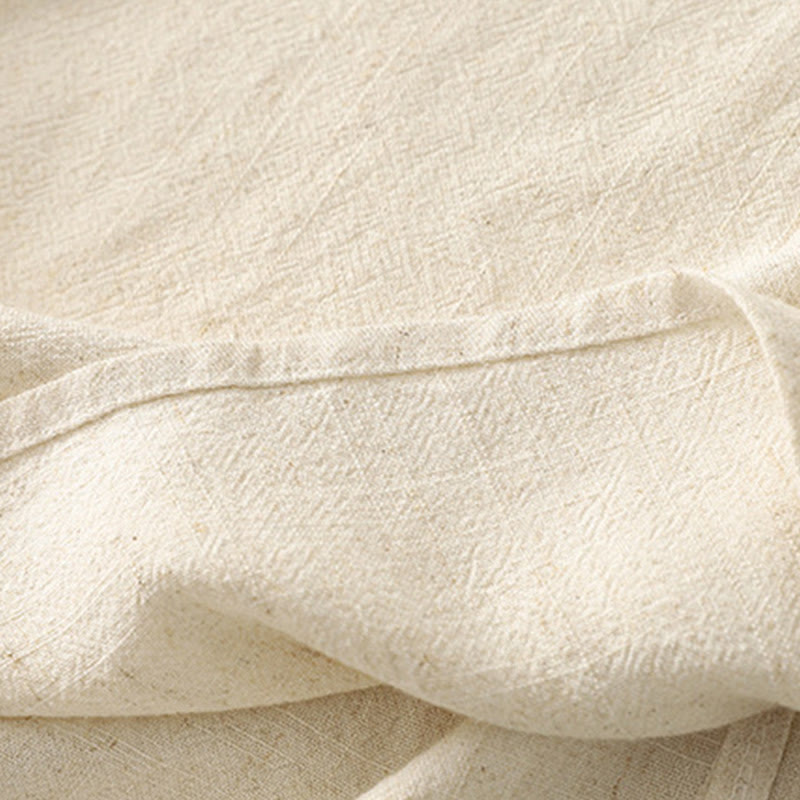 Buddha Stonesカジュアルステッチカラーハンドメイドボタンデザインミディドレスポリエステルノースリーブドレスポケット付き - image 13