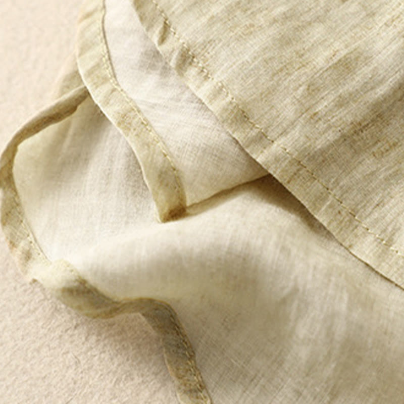 Buddha Stonesサマーカジュアル刺繍スタンドカラーデザイン七分袖アクリルミディドレス - image 16