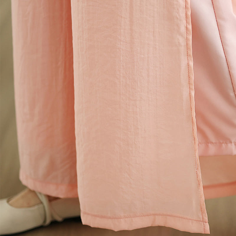 Buddha Stonesカジュアル ヴィンテージ サイドスリットヘムデザイン コットンリネン レディース ワイドレッグパンツ ポケット付き - image 6