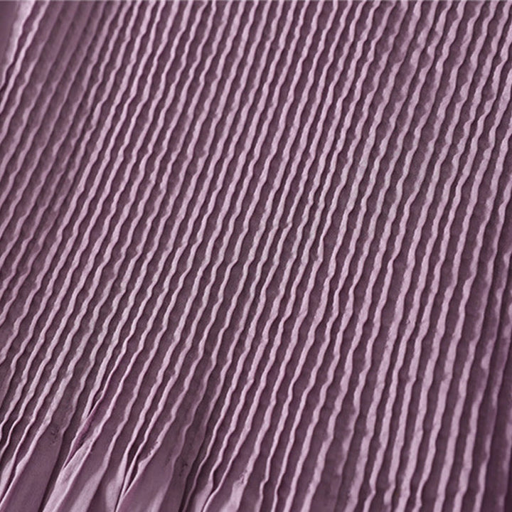 Buddha Stones無地アコーディオンデザイン ノースリーブ コットン ミディドレス ポケット付き - image 5