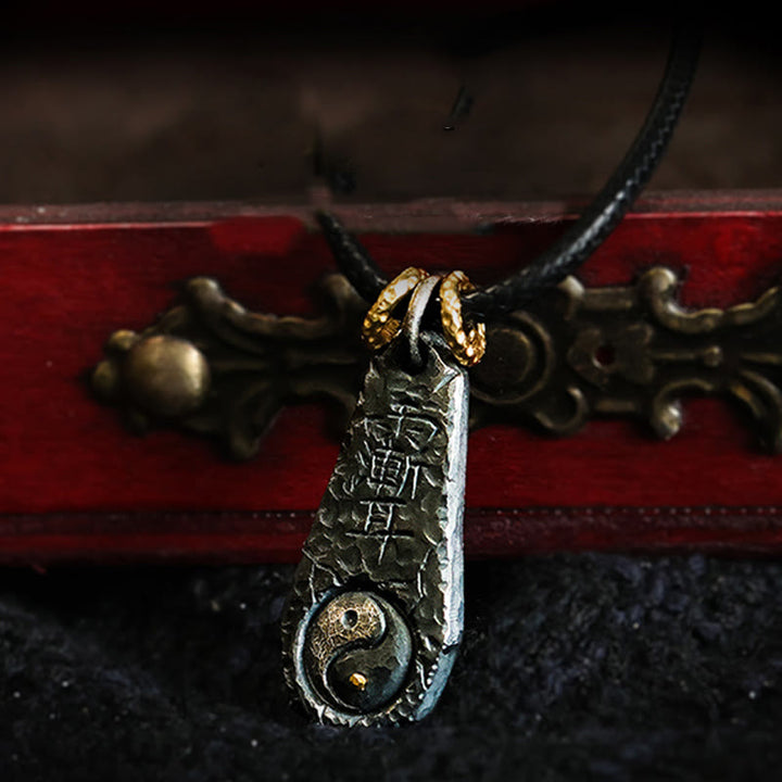 Buddha Stones999スターリングシルバー 24Kゴールド 北斗七星 陰陽デザイン ハーモニーネックレスペンダント - image 1