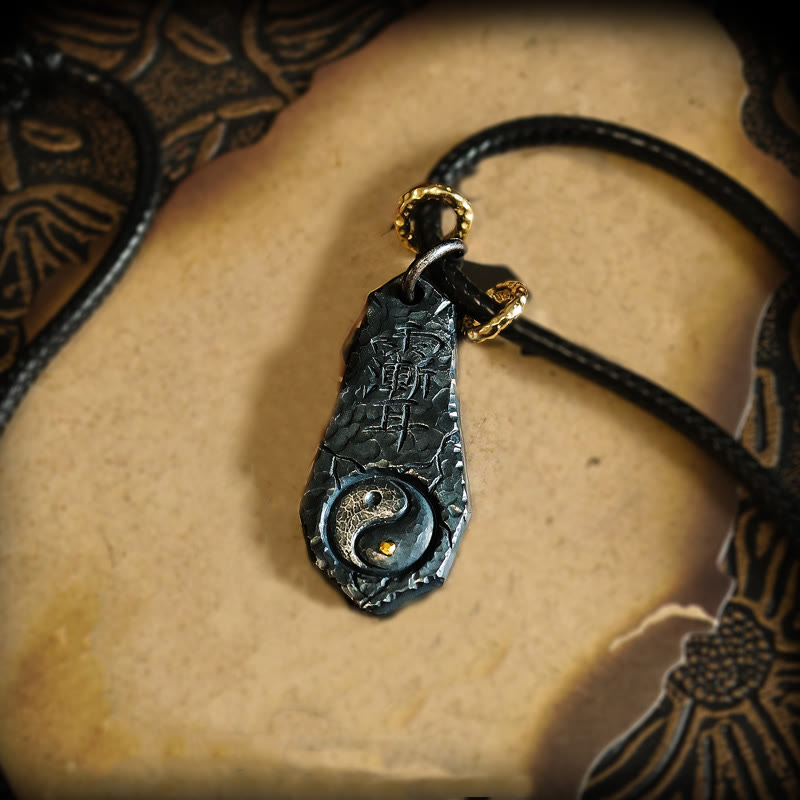 Buddha Stones999スターリングシルバー 24Kゴールド 北斗七星 陰陽デザイン ハーモニーネックレスペンダント - image 2