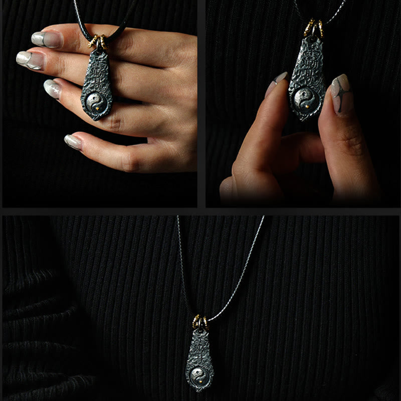 Buddha Stones999スターリングシルバー 24Kゴールド 北斗七星 陰陽デザイン ハーモニーネックレスペンダント - image 8