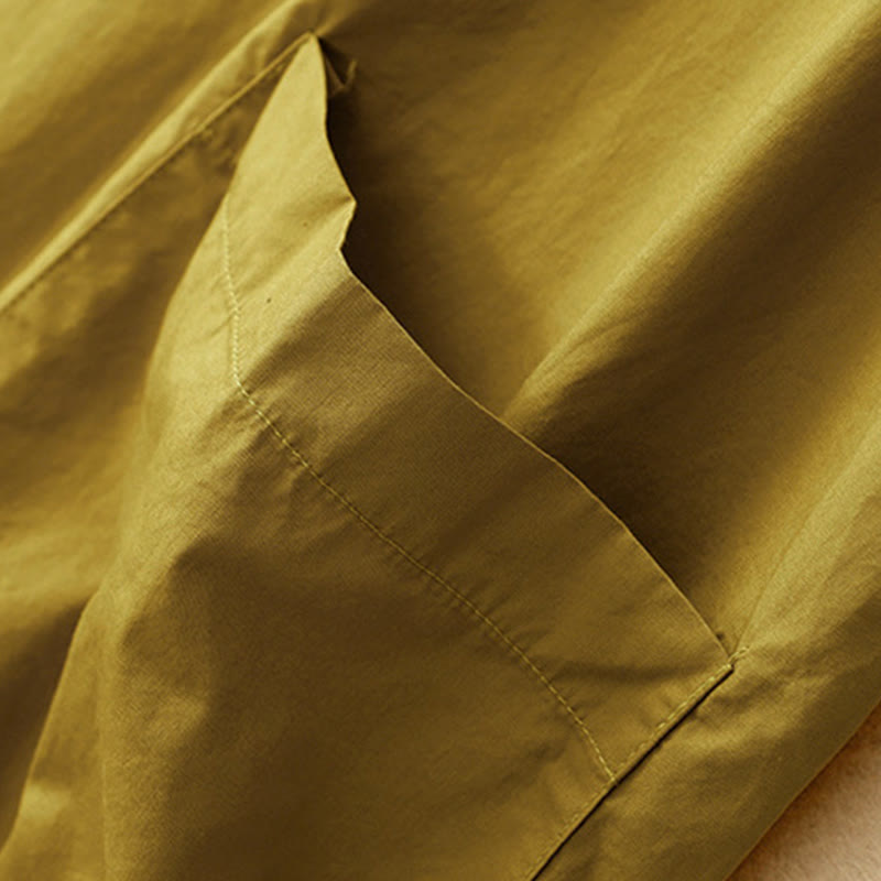 Buddha Stonesサマー 無地 クルーネック シンプル 半袖 デザイン ミディドレス ポケット付き - image 20