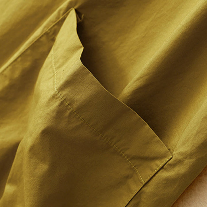 Buddha Stonesサマー 無地 クルーネック シンプル 半袖 デザイン ミディドレス ポケット付き - image 20