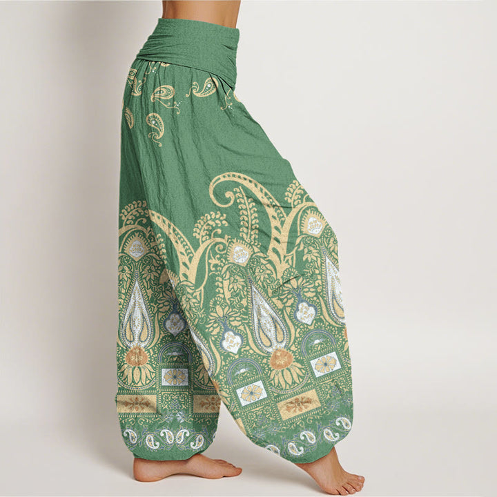 Buddha Stonesペイズリー柄 花柄 レディース 伸縮性ウエスト ハーレムパンツ - image 7