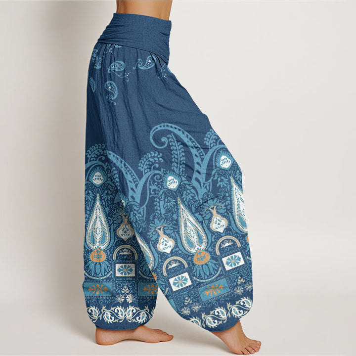 Buddha Stonesペイズリー柄 花柄 レディース 伸縮性ウエスト ハーレムパンツ - image 10