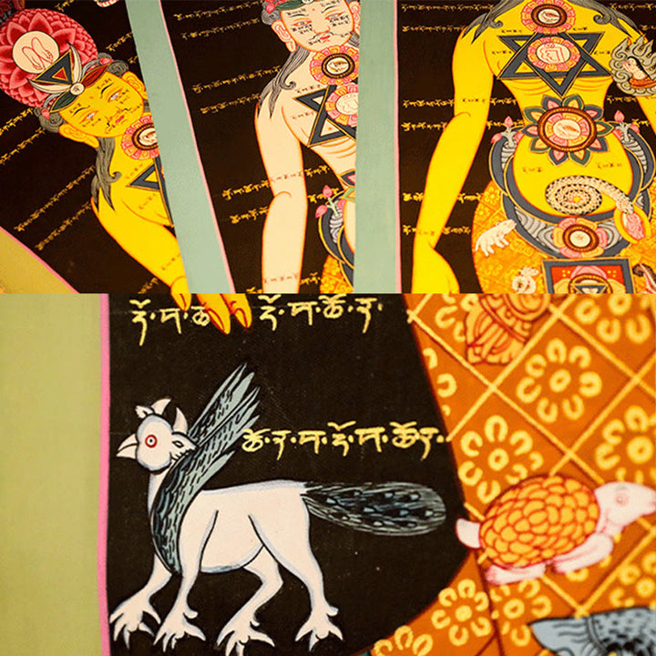 Buddha Stonesチベットタンカ絵画癒し手作り装飾（ランダムスタイル） - image 8