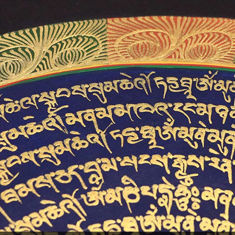 Buddha Stonesチベットタンカ画 六つの真実の言葉 経典 手作り装飾 ブラインドボックス（ランダムスタイル）
