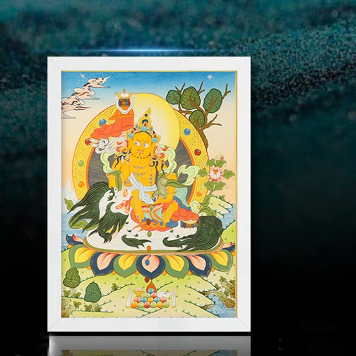 Buddha Stonesチベットタンカ画 黄色の富の神 緑の多羅観音 手作り装飾 ブラインドボックス（ランダムスタイル）