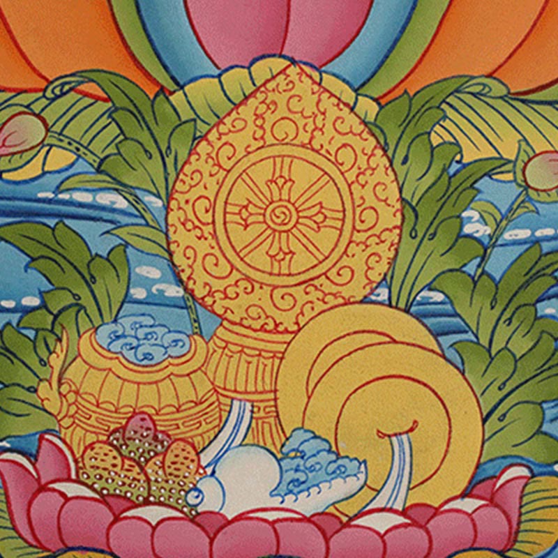 Buddha Stonesチベットタンカ画 黄色の富の神 緑の多羅観音 手作り装飾 ブラインドボックス（ランダムスタイル）