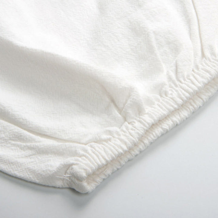 Buddha Stones夏用 無地 ユニセックス 伸縮性ウエスト 太極拳 気功 練習用パンツ ポケット付き - image 6