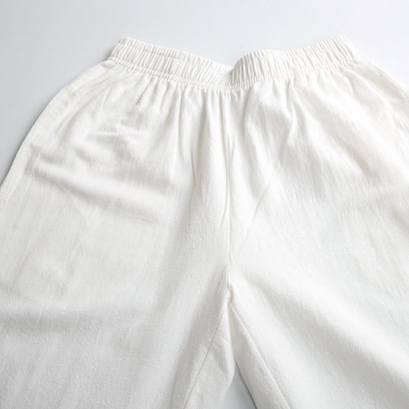 Buddha Stones夏用 無地 ユニセックス 伸縮性ウエスト 太極拳 気功 練習用パンツ ポケット付き - image 7