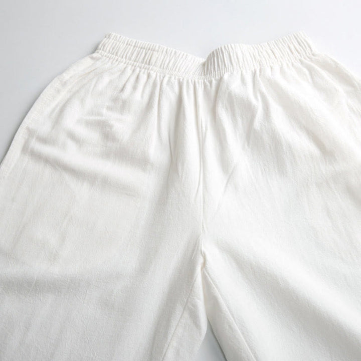 Buddha Stones夏用 無地 ユニセックス 伸縮性ウエスト 太極拳 気功 練習用パンツ ポケット付き - image 7