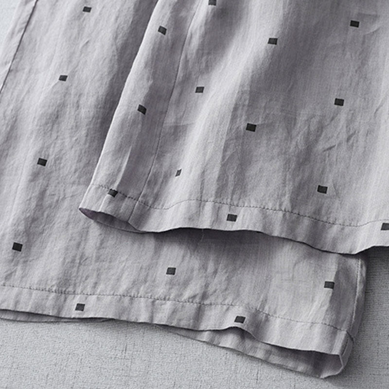 Buddha Stones夏 カジュアル 水玉模様 コットンリネン レディース ワイドレッグパンツ ポケット付き - image 7