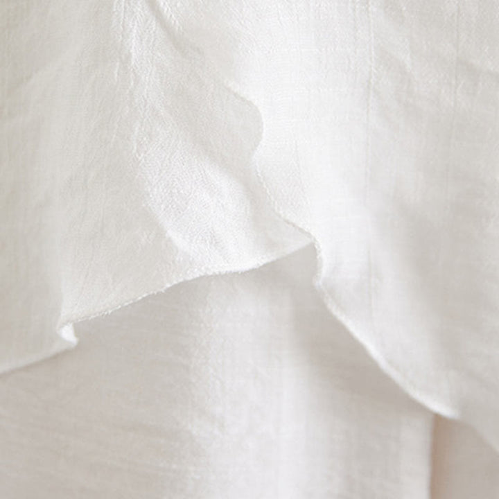 Buddha Stones2点セット ベージュ 中国風 カエルボタンデザイン 長袖シャツ トップス パンツ 瞑想 禅 太極拳 コットンリネン 衣類 レディース セット - image 12