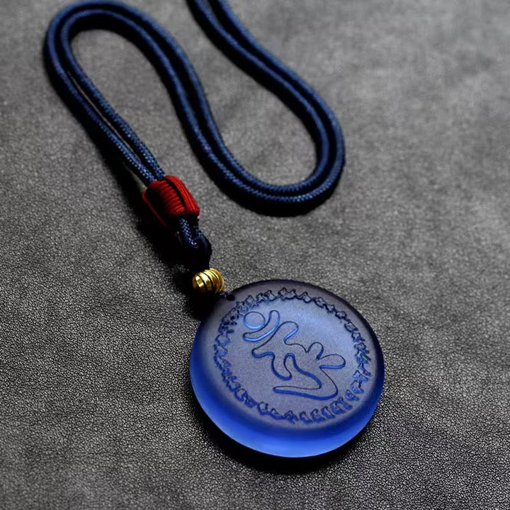 Buddha Stonesチベットシュランガママントラリウリクリスタルネックレスペンダント