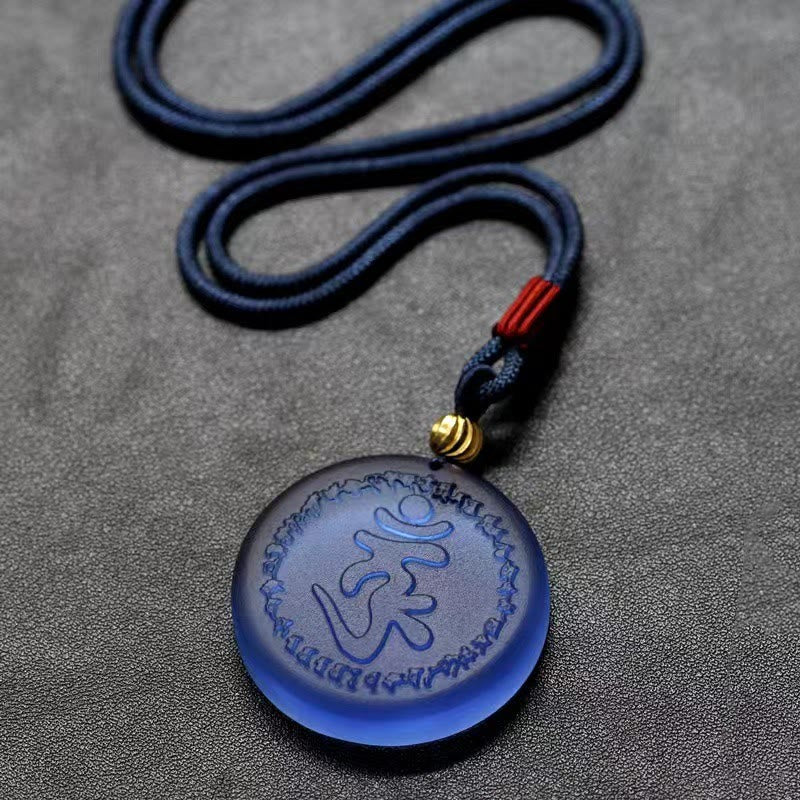 Buddha Stonesチベットシュランガママントラリウリクリスタルネックレスペンダント