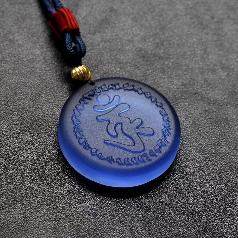 Buddha Stonesチベットシュランガママントラリウリクリスタルネックレスペンダント