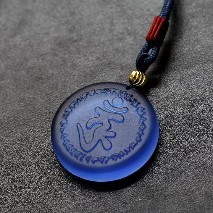 Buddha Stonesチベットシュランガママントラリウリクリスタルネックレスペンダント