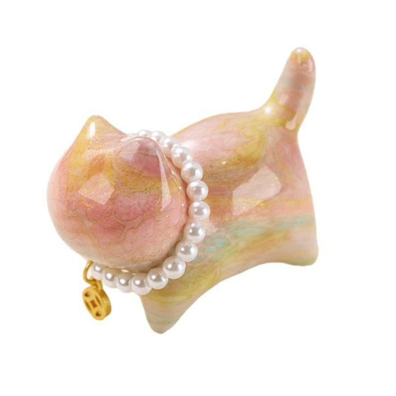 Buddha Stones白檀 幸運のミニ猫 漆工芸 癒しの装飾 ランダムカラー (ブラインドボックス) - image 5