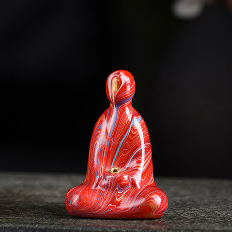 Buddha Stonesミニ無形の仏黒檀工芸 平和 線香立て 装飾 - 赤（ランダムな赤色） - image 7