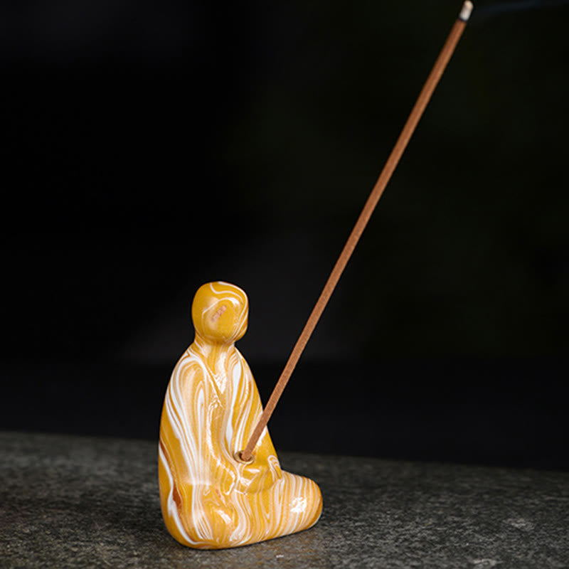 Buddha Stonesミニ無形の仏黒檀工芸 平和 線香立て 装飾 - image 22