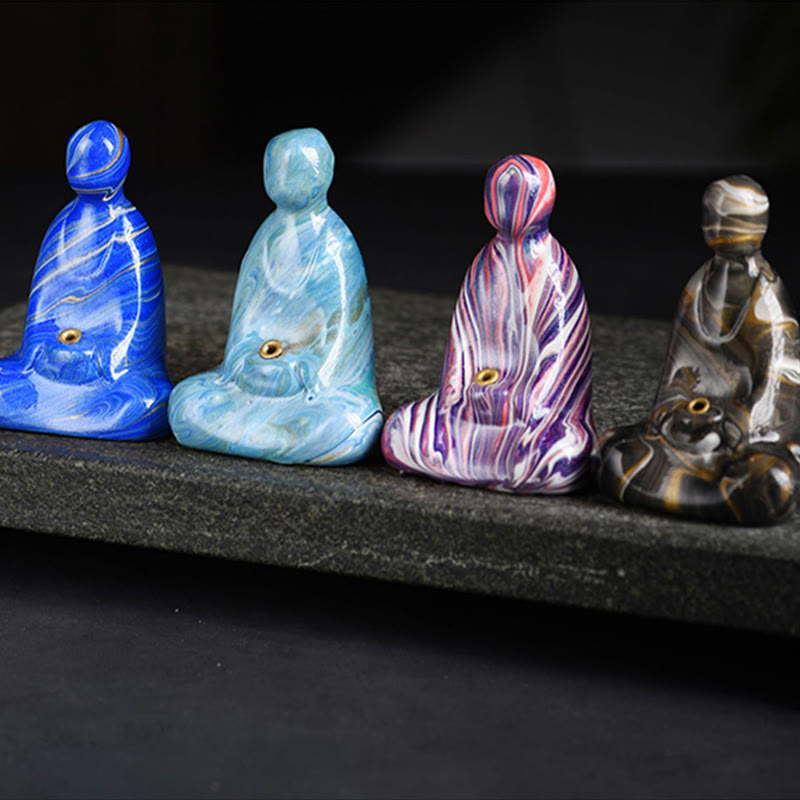 Buddha Stonesミニ無形の仏黒檀工芸 平和 線香立て 装飾 - image 18