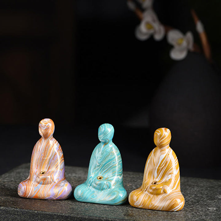 Buddha Stonesミニ無形の仏黒檀工芸 平和 線香立て 装飾 - image 21