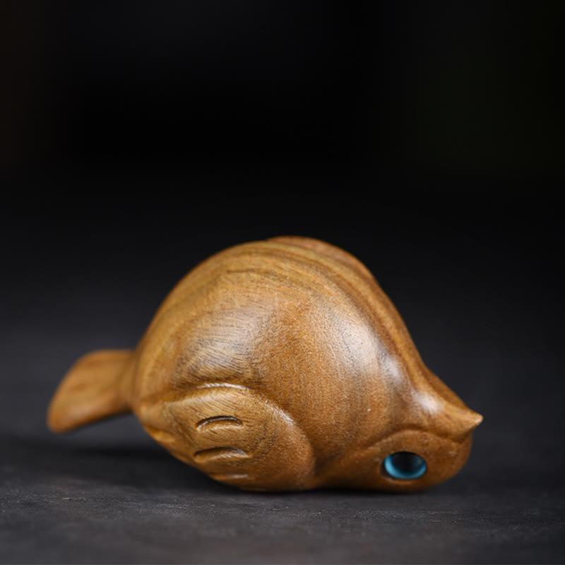 Buddha Stonesミニマグパイ鳥彫刻ポジティブデスクデコレーション - image 3