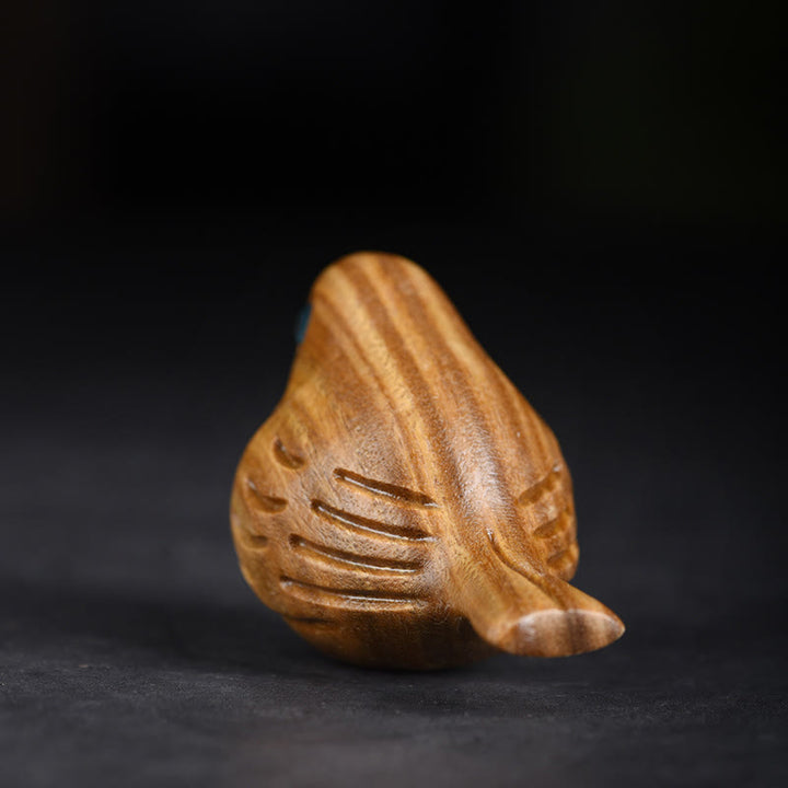 Buddha Stonesミニマグパイ鳥彫刻ポジティブデスクデコレーション