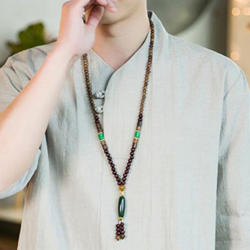 Buddha Stonesサマー ヴィンテージ 無地 カエルボタンデザイン メンズ コットン 七分袖シャツ - image 15