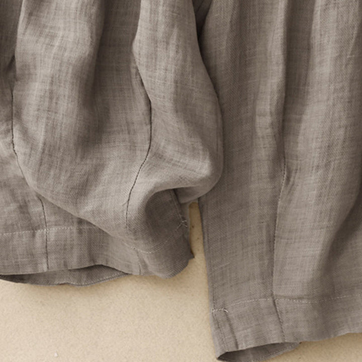 Buddha Stonesヴィンテージ サマー カジュアル カラーマッチング ドローストリング レディース コットンリネン ハーレムパンツ ポケット付き - image 7