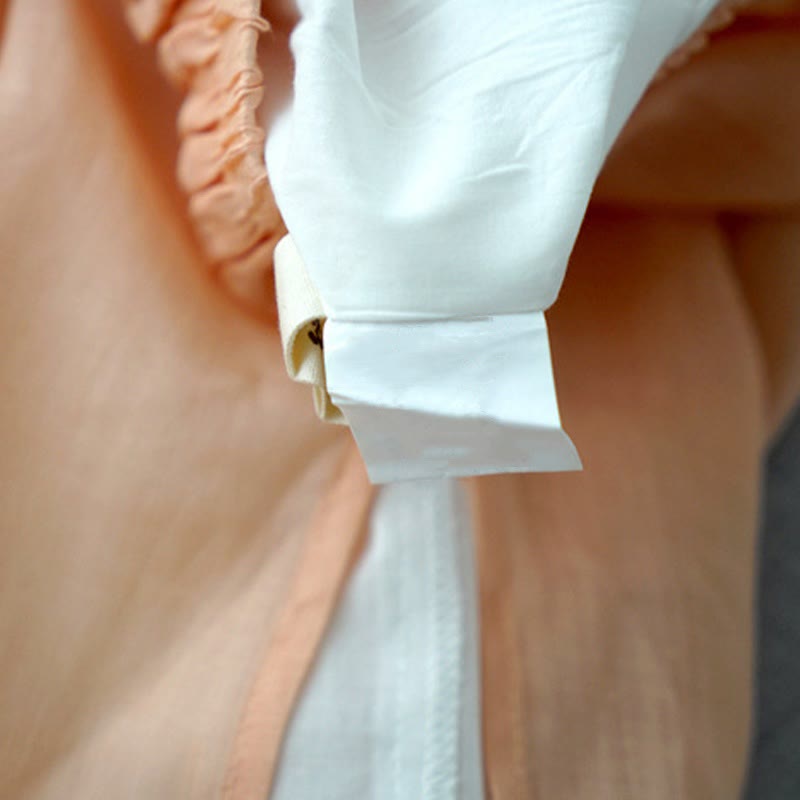 Buddha Stonesカジュアル 無地 ラミー スリット 7-8丈 レディース ワイドレッグパンツ ポケット付き - image 9