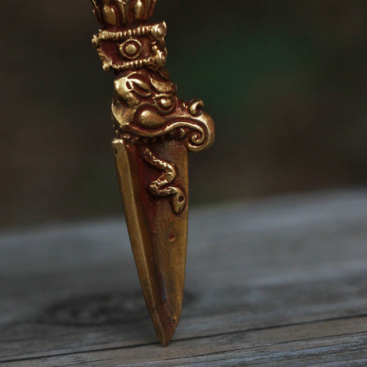 Buddha Stones手作り 小型 ネパール ヴァジュラ ドルジェ 強度 銅 金属 装飾