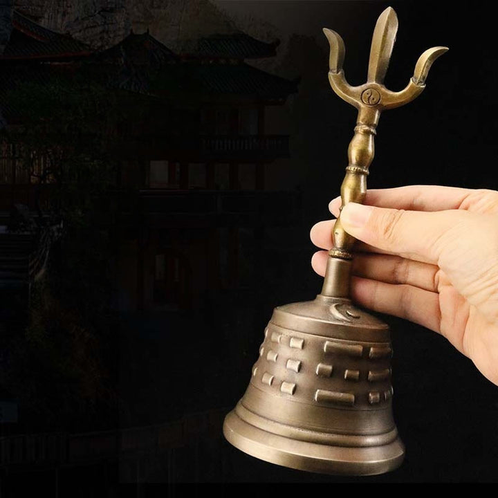 Buddha Stones手作り チベット 瞑想 金剛杵 ドルジェ 鐘 ひょうたん 陰陽 銅製 悟り 装飾 - 8.66×3.35インチ（22×8.5cm） - image 0