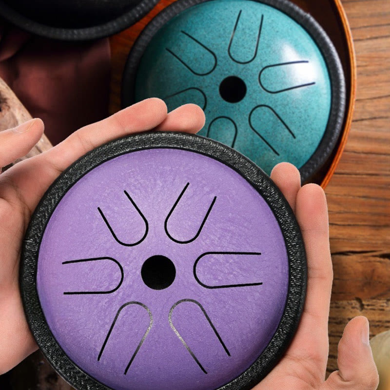 Buddha Stones スチールタンドラム サウンドヒーリング 瞑想 ヨガ ドラムキット 6音 5.5インチ - image 0