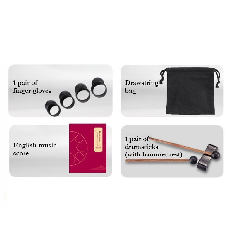 Buddha Stones スチールタンドラム サウンドヒーリング 瞑想 ヨガ ドラムキット 6音 5.5インチ - image 15