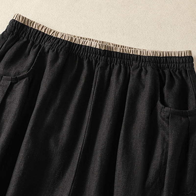 Buddha Stonesカジュアル刺繍 レディース コットンリネン 7-8丈 ハーレムパンツ ポケット付き - image 31