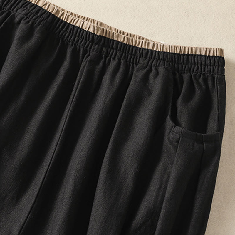 Buddha Stonesカジュアル刺繍 レディース コットンリネン 7-8丈 ハーレムパンツ ポケット付き - image 32