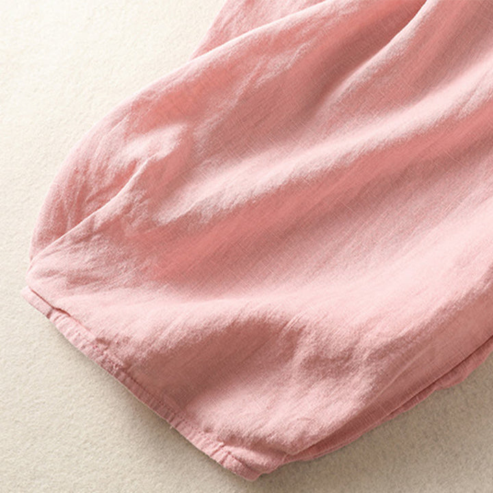 Buddha Stonesカジュアル刺繍 レディース コットンリネン 7-8丈 ハーレムパンツ ポケット付き - image 22