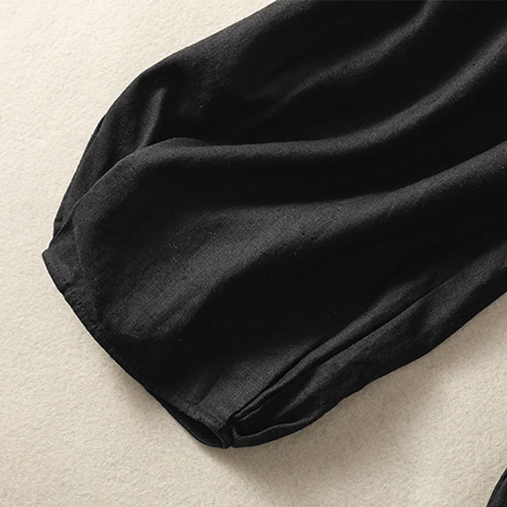 Buddha Stonesカジュアル刺繍 レディース コットンリネン 7-8丈 ハーレムパンツ ポケット付き - image 34