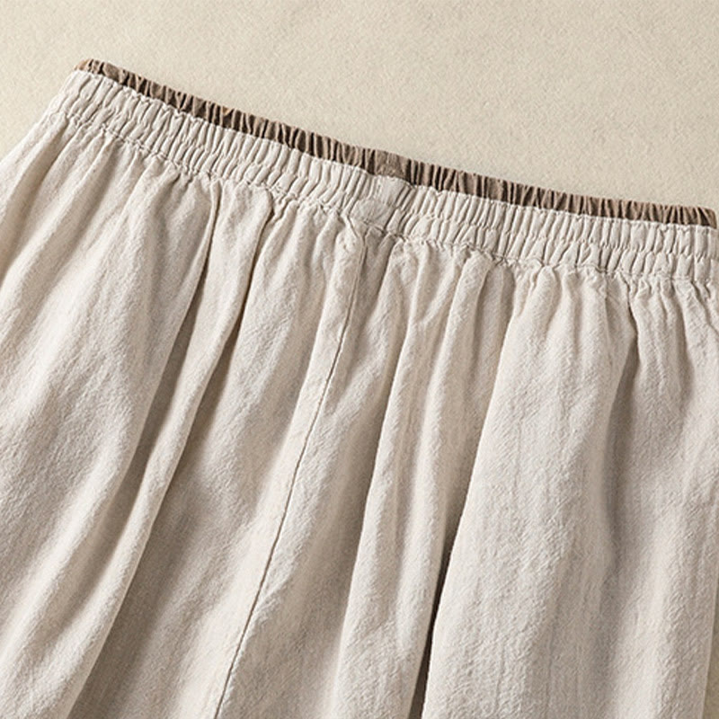 Buddha Stonesカジュアル刺繍 レディース コットンリネン 7-8丈 ハーレムパンツ ポケット付き - image 10