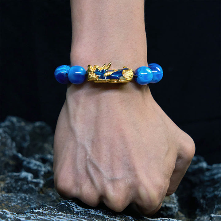 Buddha Stones カラーチェンジ素材×貔貅チャーム カラフルヒーリングブレスレット（前向きなエネルギーに）