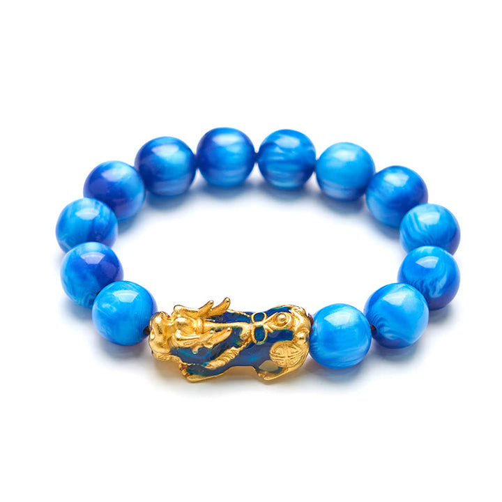 Buddha Stones カラーチェンジ素材×貔貅チャーム カラフルヒーリングブレスレット（前向きなエネルギーに） - image 3