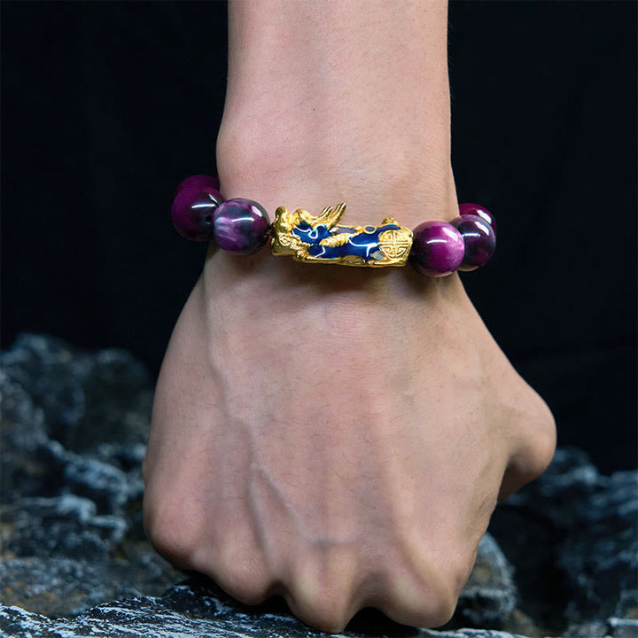 Buddha Stones カラーチェンジ素材×貔貅チャーム カラフルヒーリングブレスレット（前向きなエネルギーに）
